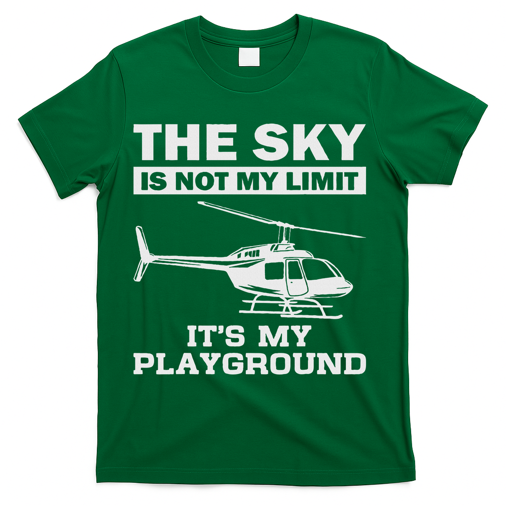 Cool Love Airplane Hanger Adventure Themed Designs Funny Helicopter Pilot Gift For Women Chopper T-Shirt - Green