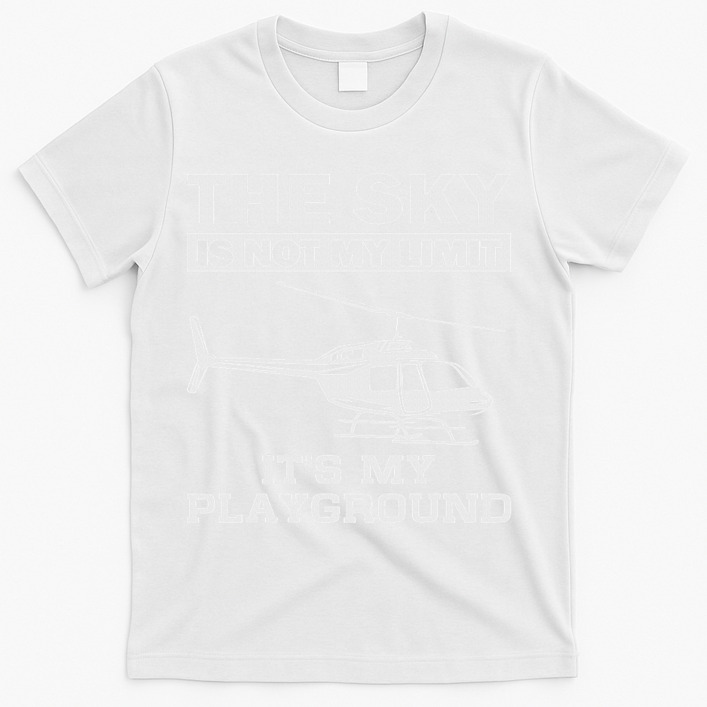 Cool Love Airplane Hanger Adventure Themed Designs Funny Helicopter Pilot Gift For Women Chopper T-Shirt - White