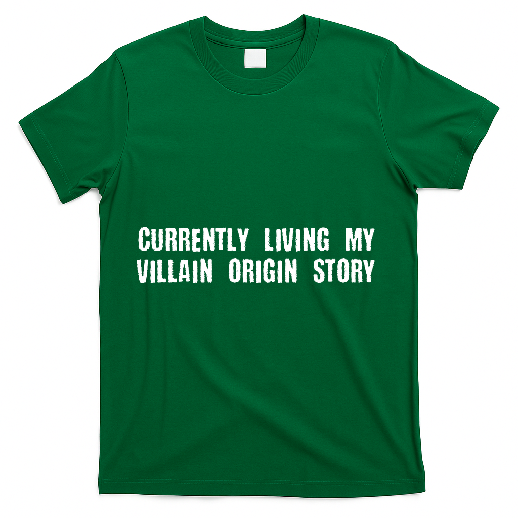 Currently Living My Villian Origin Story T-Shirt - Green