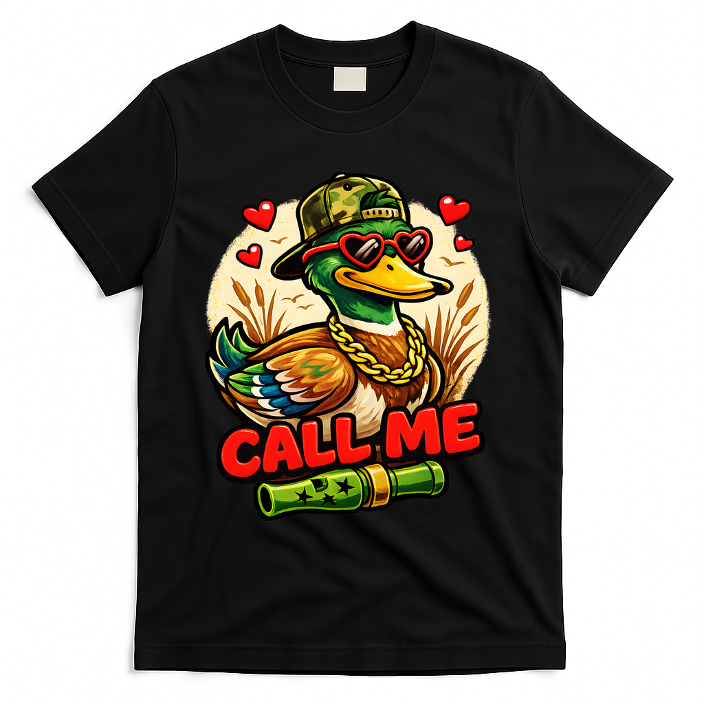 Call Me Duck Hunting T-Shirt - Black