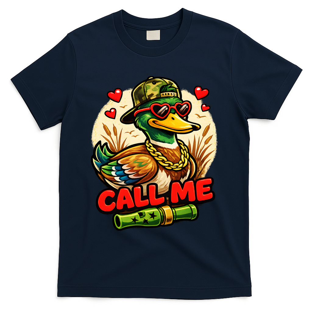 Call Me Duck Hunting T-Shirt - Navy