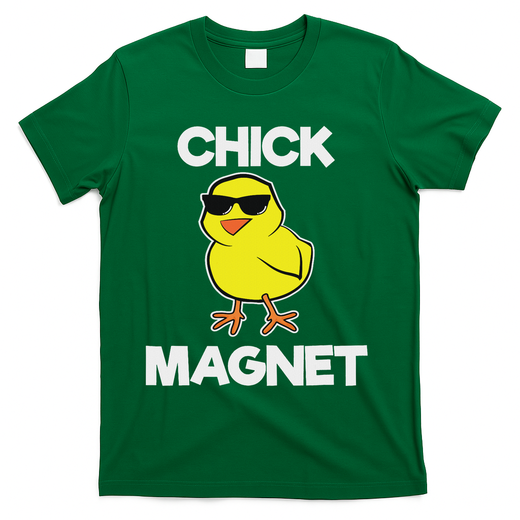 Chick Magne Funny Easter Cool Chick T-Shirt - Green
