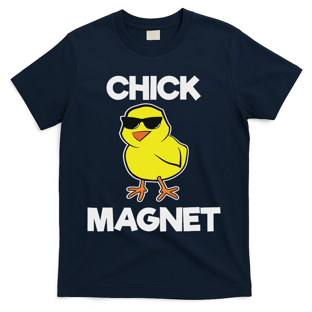 Chick Magne Funny Easter Cool Chick T-Shirt - Navy