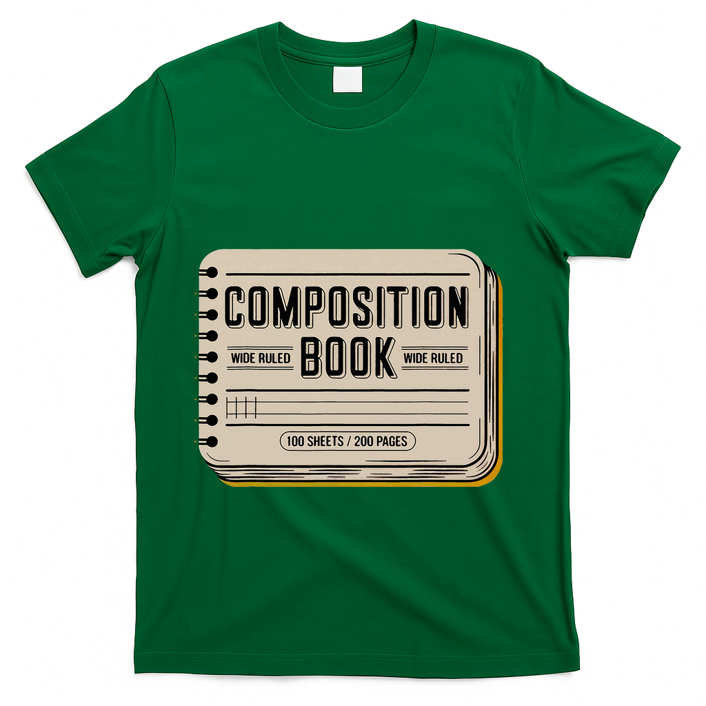 Composition Notebook Costume T-Shirt - Green