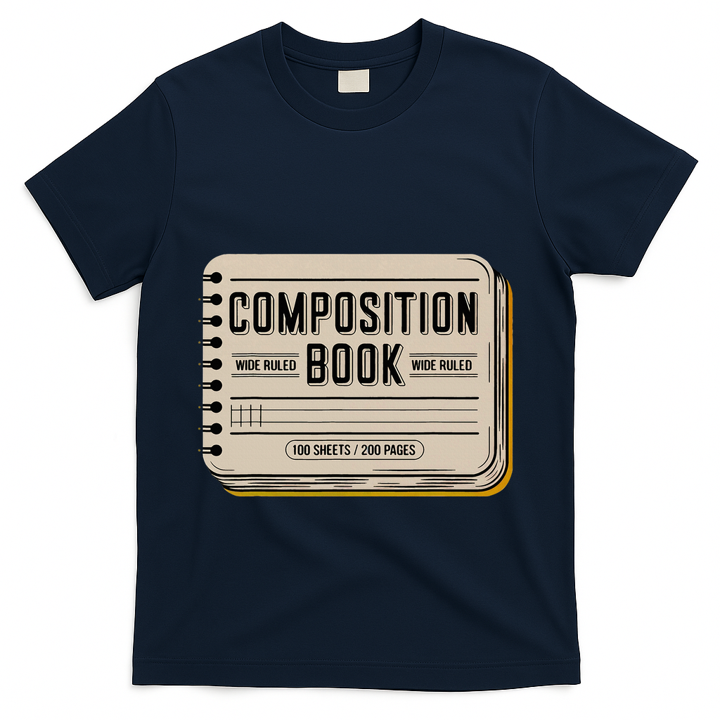 Composition Notebook Costume T-Shirt - Navy