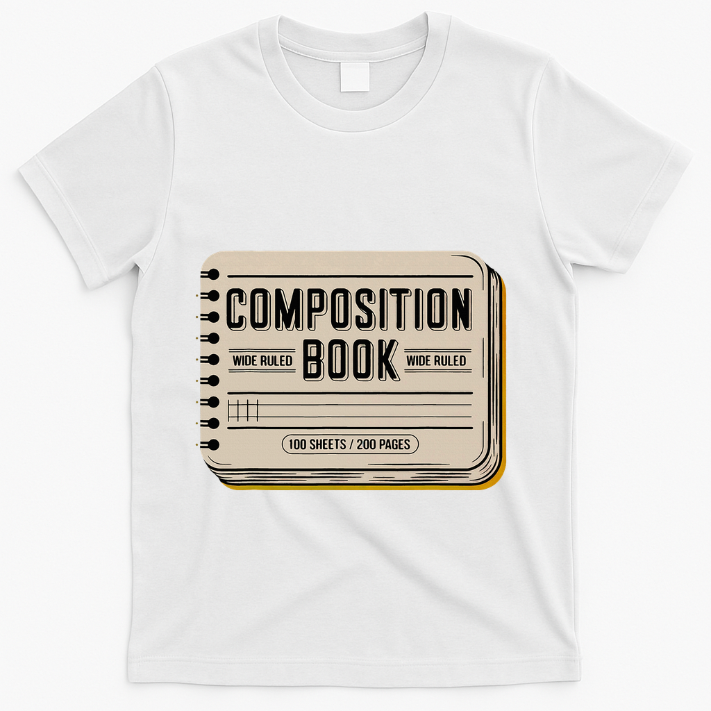Composition Notebook Costume T-Shirt - White