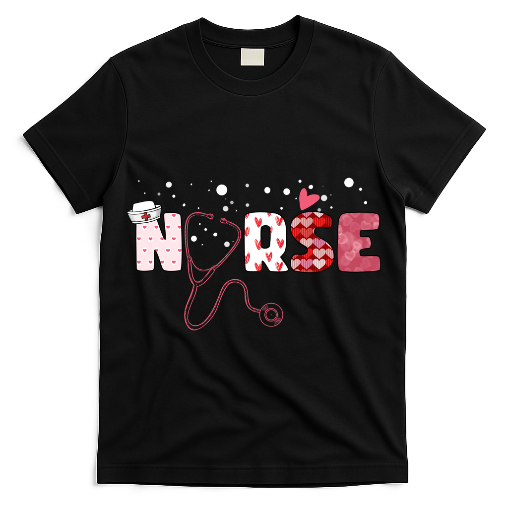 Cute Nurse Valentines Day Gift T-Shirt