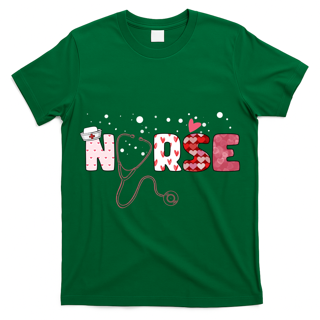 Cute Nurse Valentines Day Gift T-Shirt