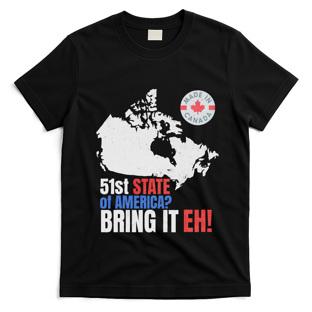 Canadian Patriotic Anti Trump Canada Map T-Shirt - Black