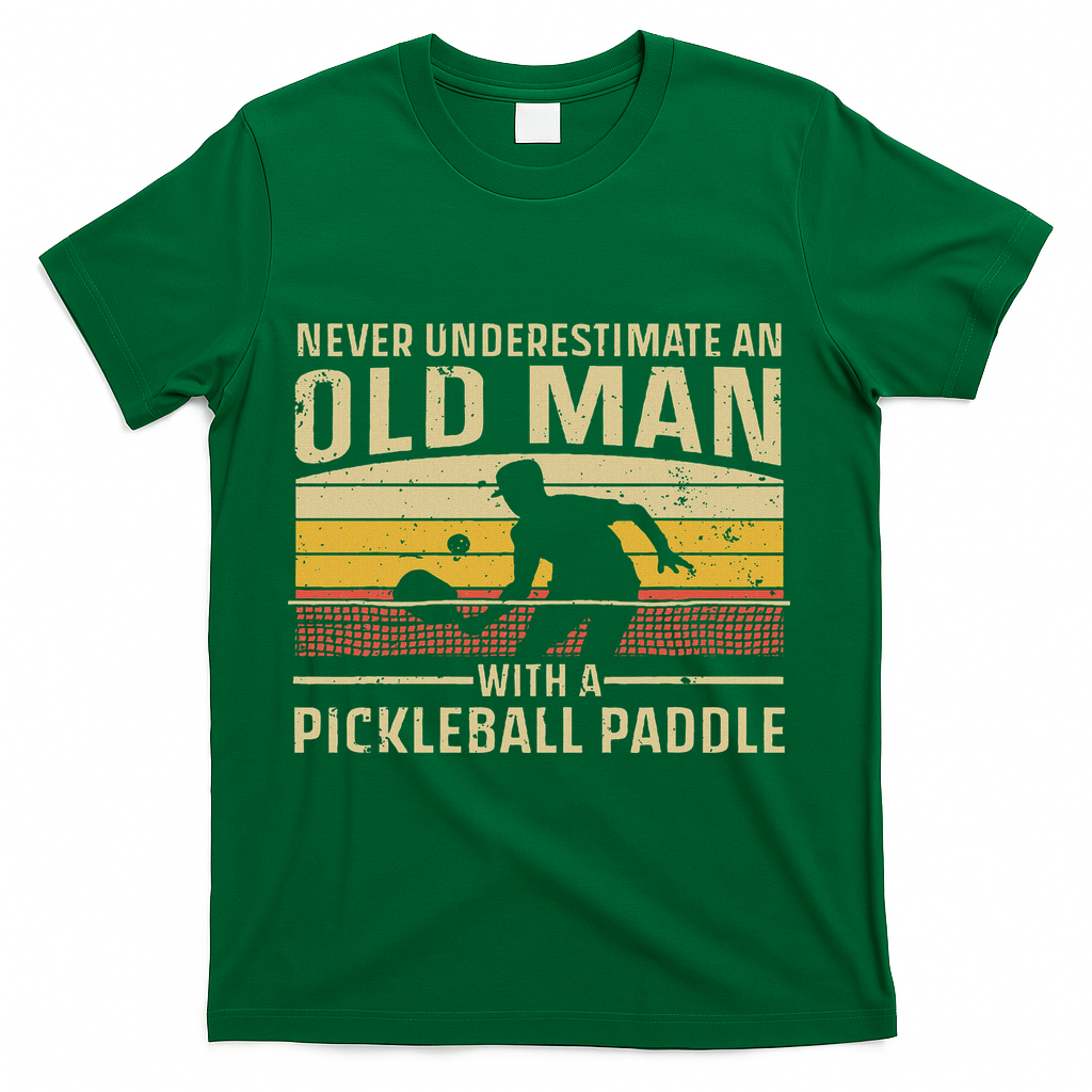 Cool Pickleball Art For Women Paddle Pickleball Player T-Shirt - Green