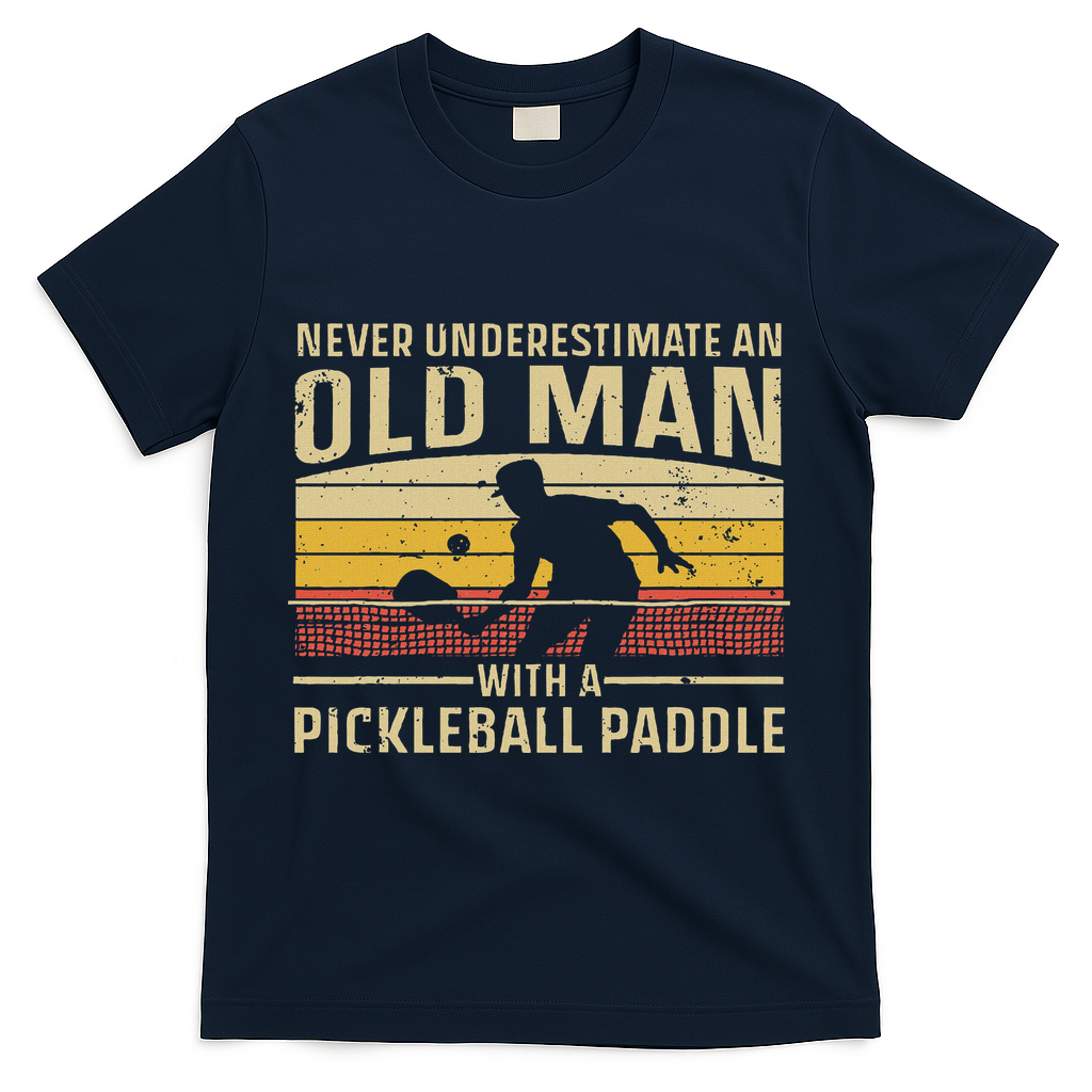 Cool Pickleball Art For Women Paddle Pickleball Player T-Shirt - Navy