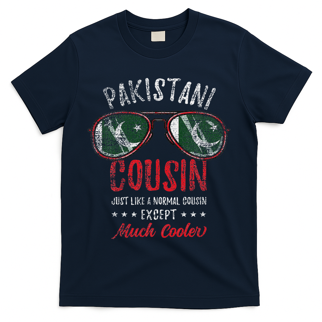 Cool Pakistani Cousin Sunglasses Pakistani Family Vintage T-Shirt - Navy