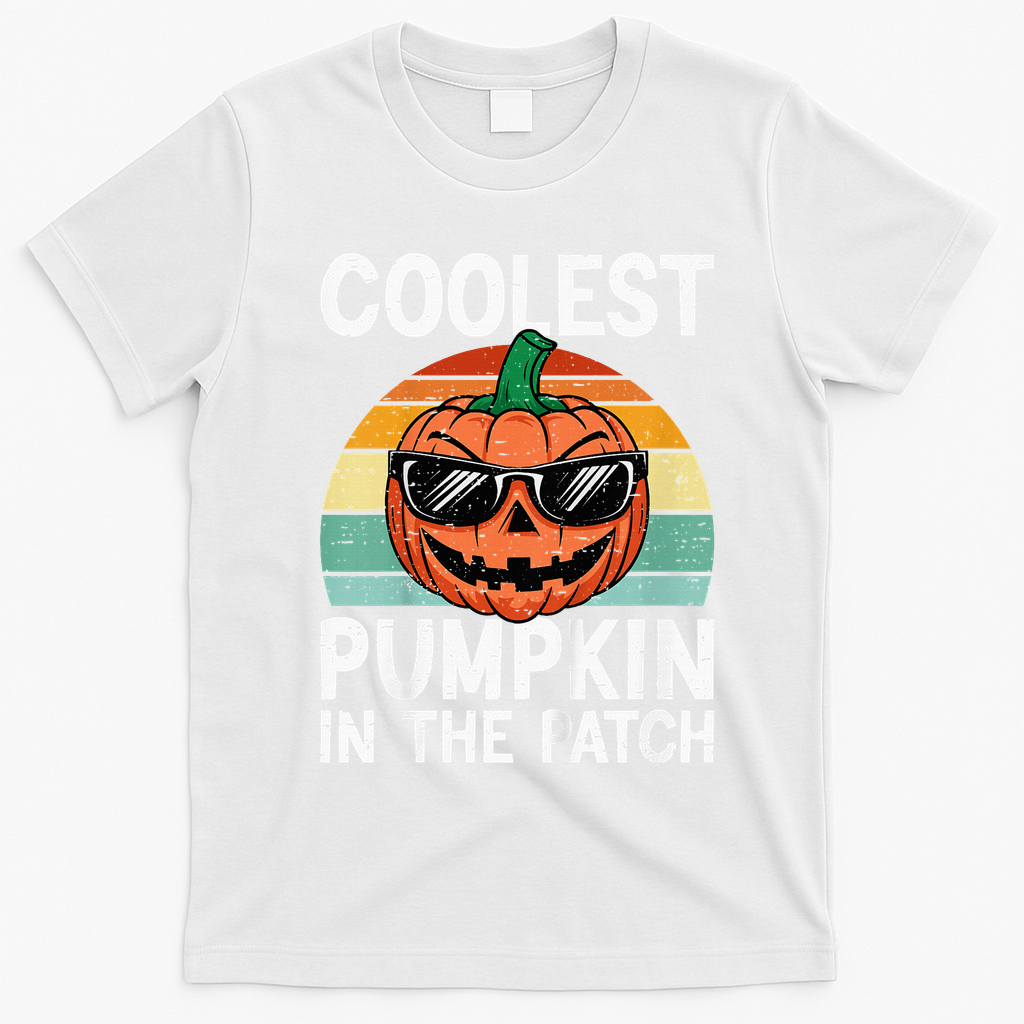 Coolest Pumpkin In The Patch Halloween T-Shirt - White