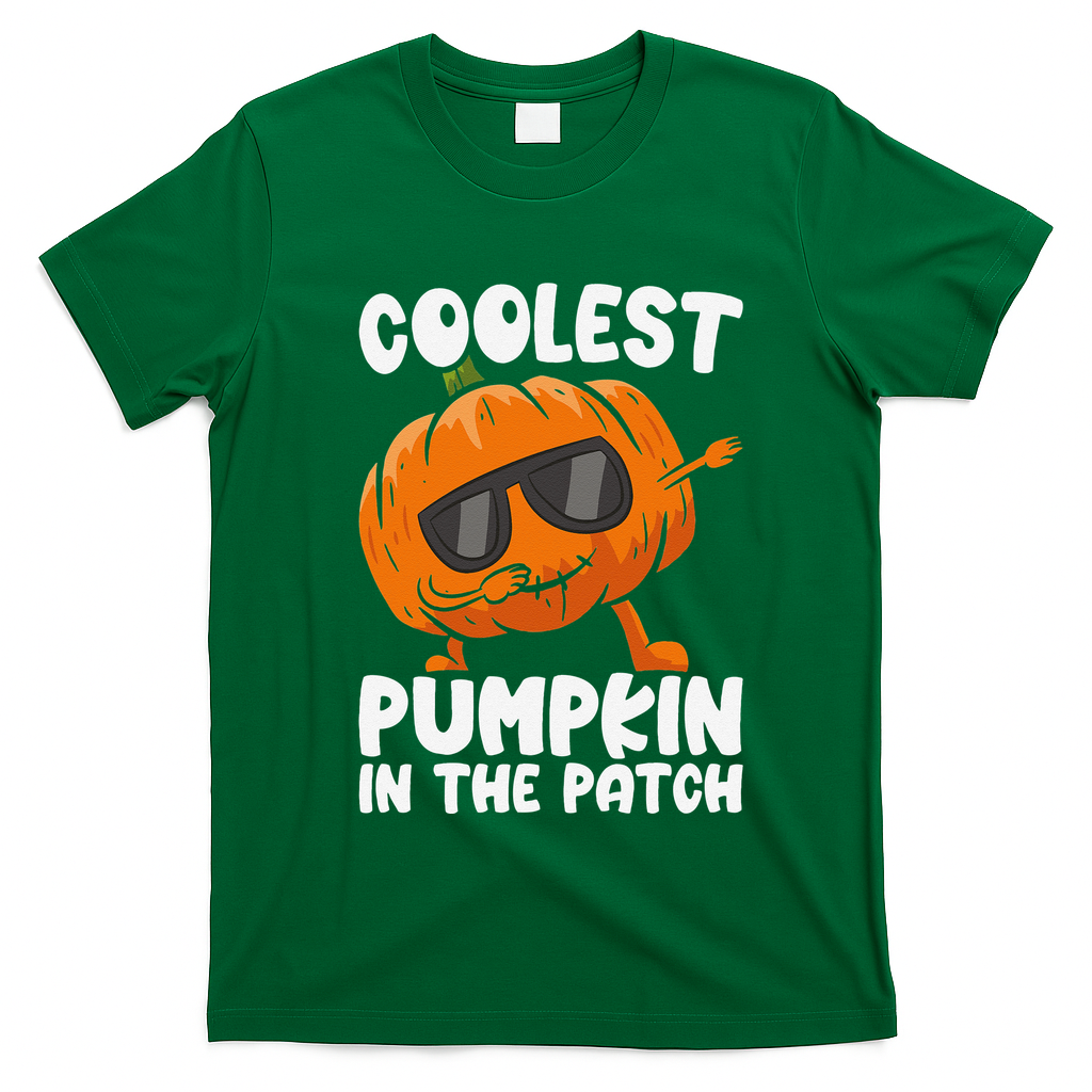 Coolest Pumpkin In The Patch Dabbing Halloween T-Shirt - Irish Green