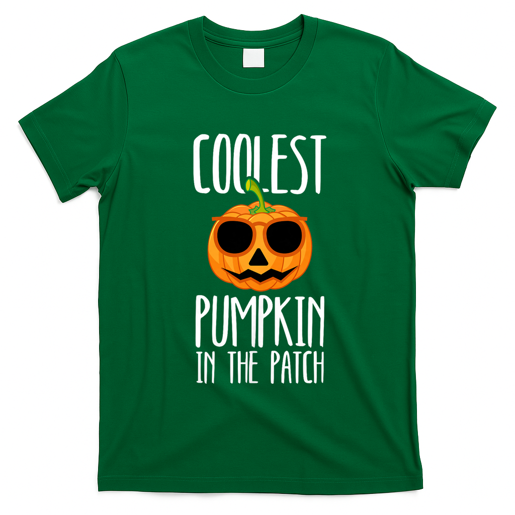 Coolest Pumpkin In The Patch Funny Halloween Party Cute T-Shirt - Irish Green