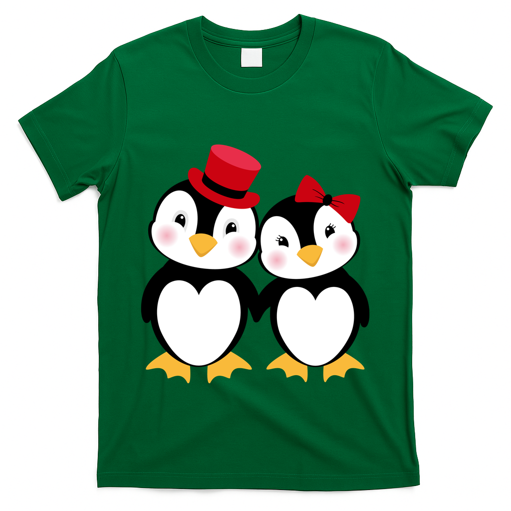 Cute Penguin Love Couples Valentines T-Shirt