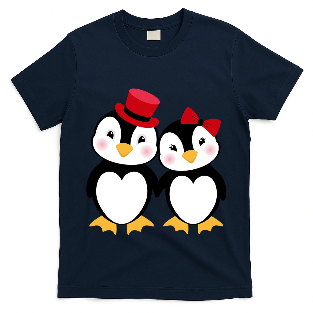 Cute Penguin Love Couples Valentines T-Shirt