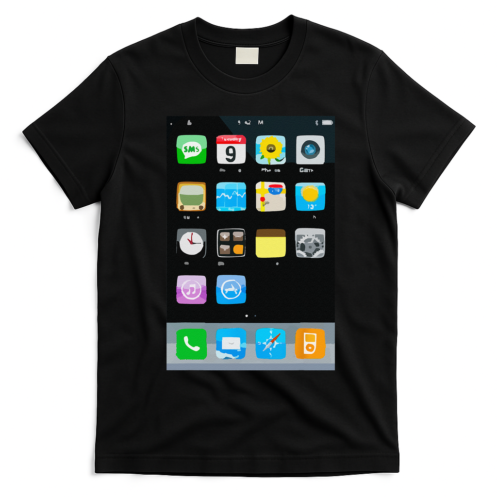 Cell Phone Smartphone Mobile App Halloween Costume T-Shirt - Black