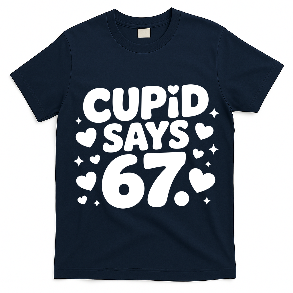 Cupid Says 67 Funny 6-7 Valentines Day T-Shirt