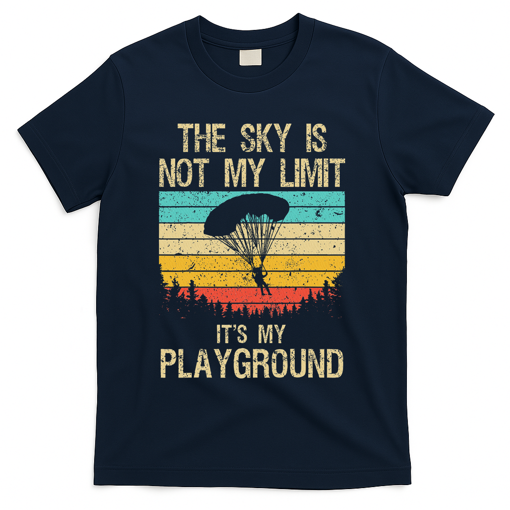 Cool Skydiving Art For Women Skydive Parachute Skydiver T-Shirt - Navy