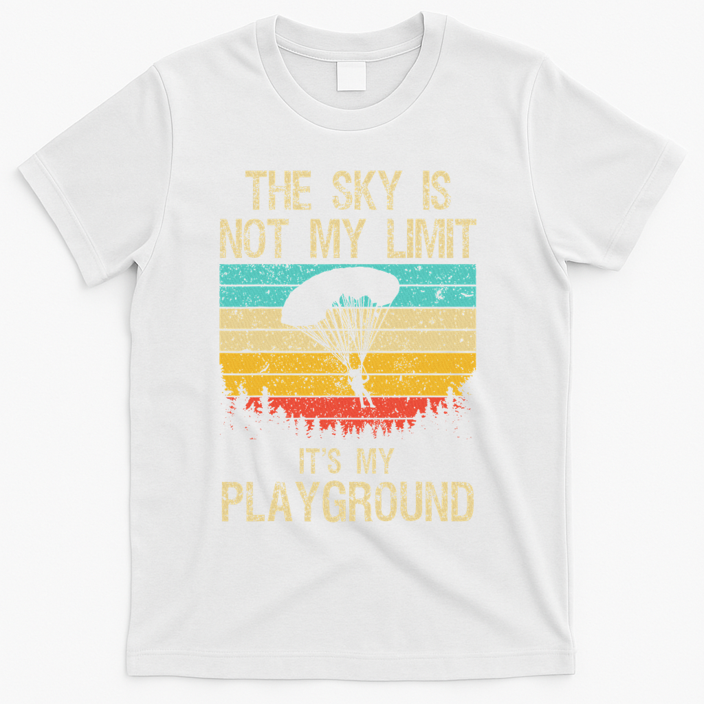 Cool Skydiving Art For Women Skydive Parachute Skydiver T-Shirt - White