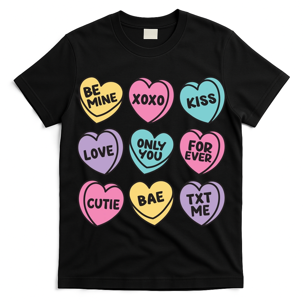 Candy Sweet Hearts Love Valentines Day T-Shirt