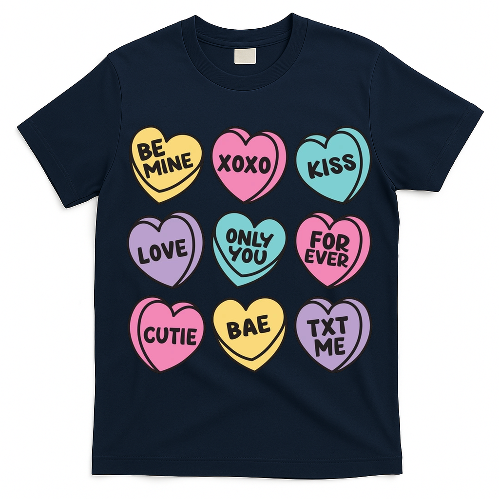 Candy Sweet Hearts Love Valentines Day T-Shirt