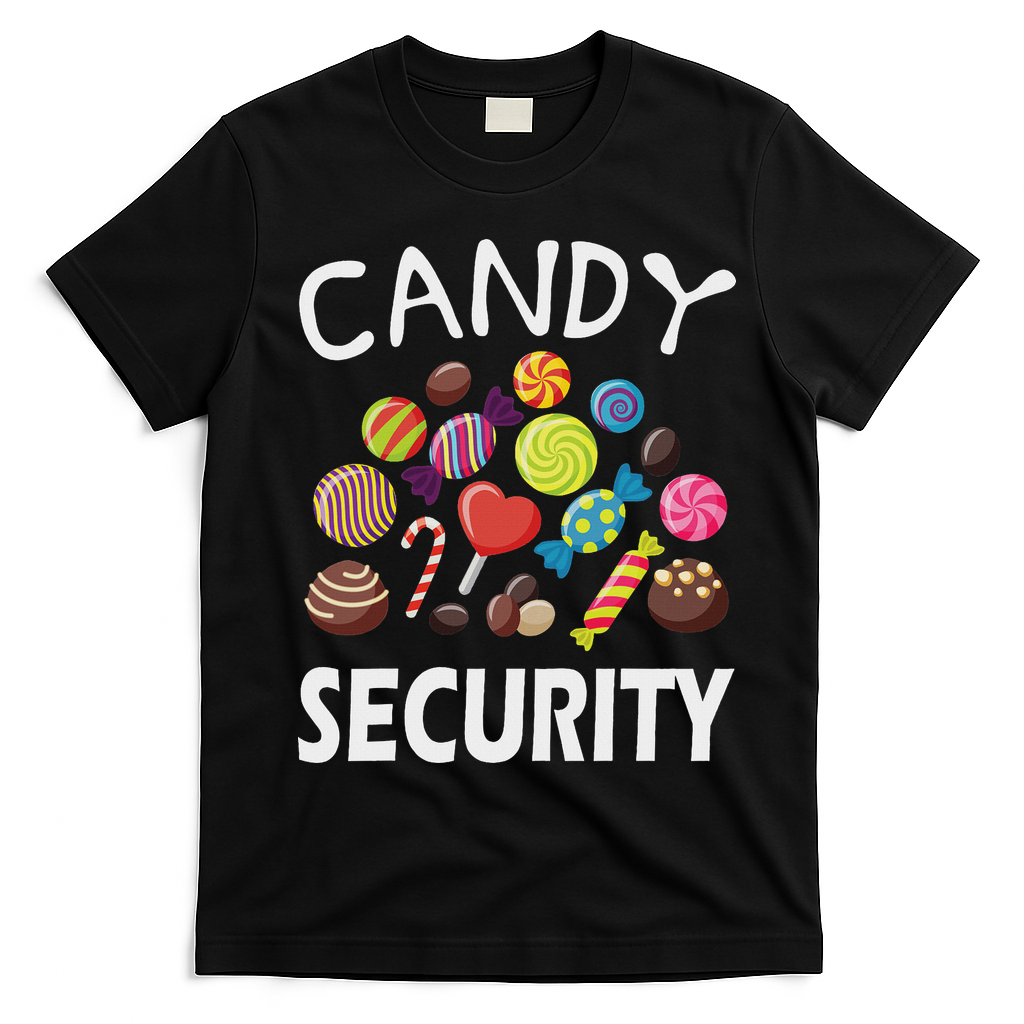 Candy Security Halloween Costume Party T-Shirt - Black