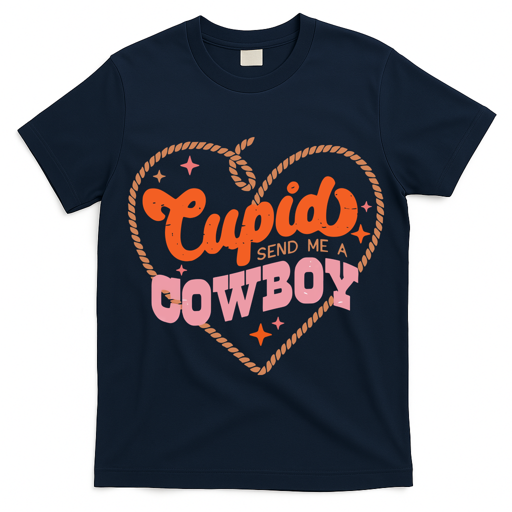 Cupid Sends Me A Cowboy Valentine's Day T-Shirt