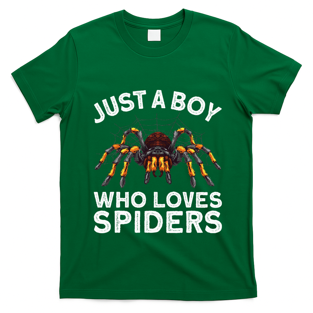 Cute Spider Spider Web Tarantula Arachnid T-Shirt - Irish Green