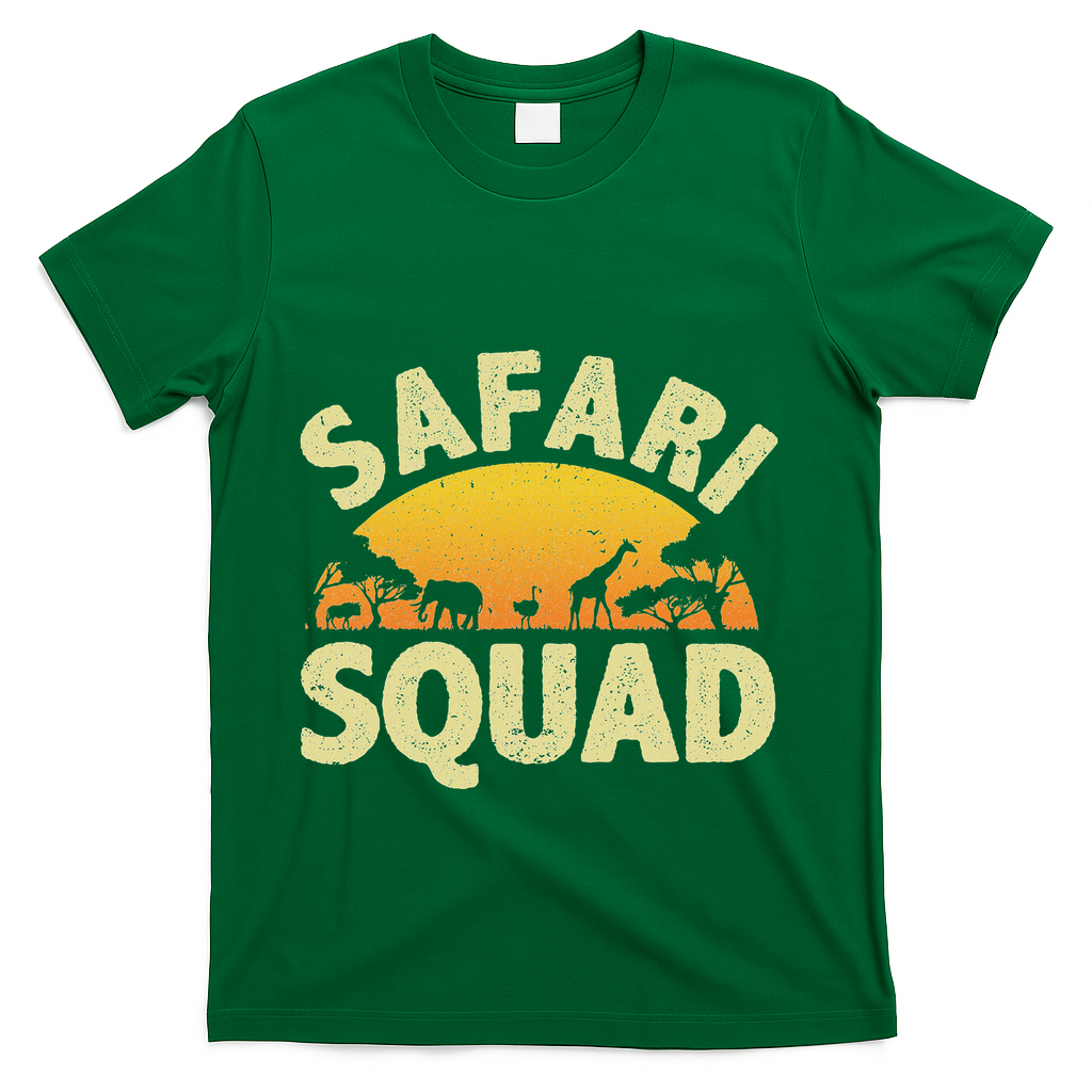 Cool Safari Squad For Women Zoo Animal African Jungle T-Shirt - Green