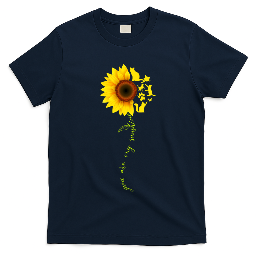Cat Sunflower Sunshine T-Shirt