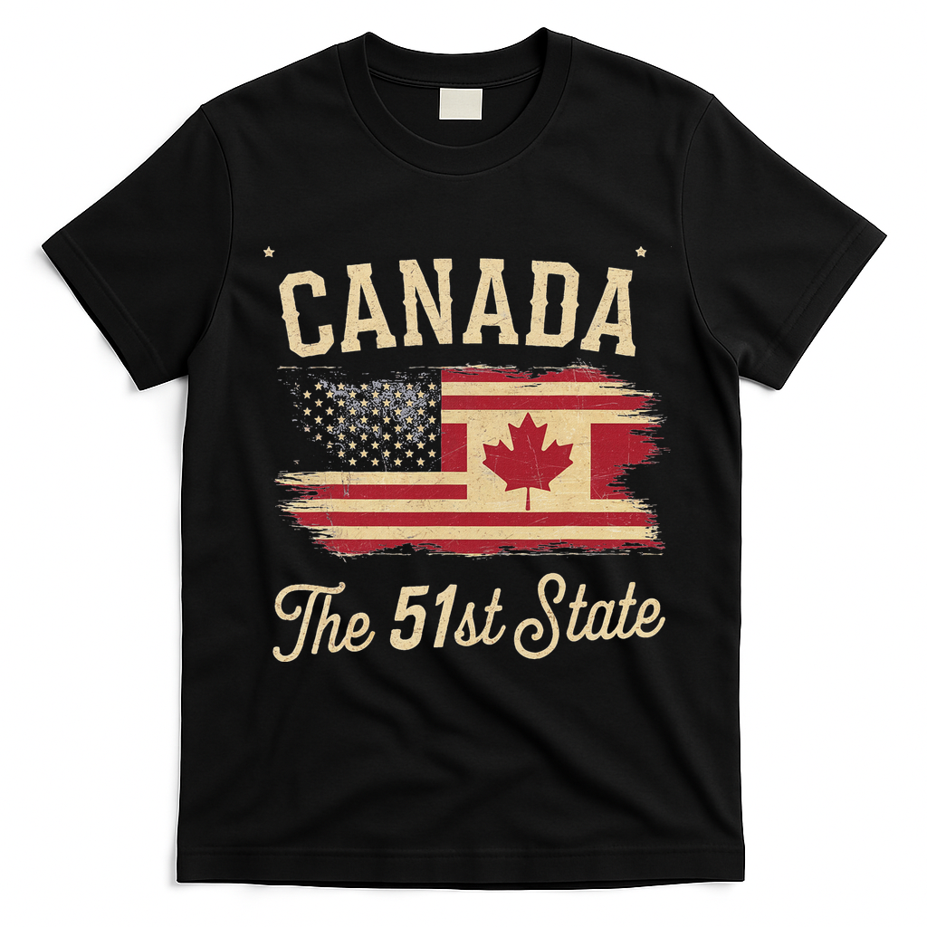 Canada The 51 State Trump Canada U.S State T-Shirt - Black