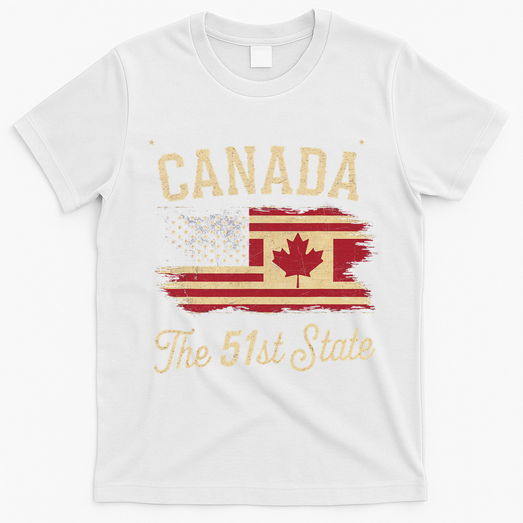 Canada The 51 State Trump Canada U.S State T-Shirt - White