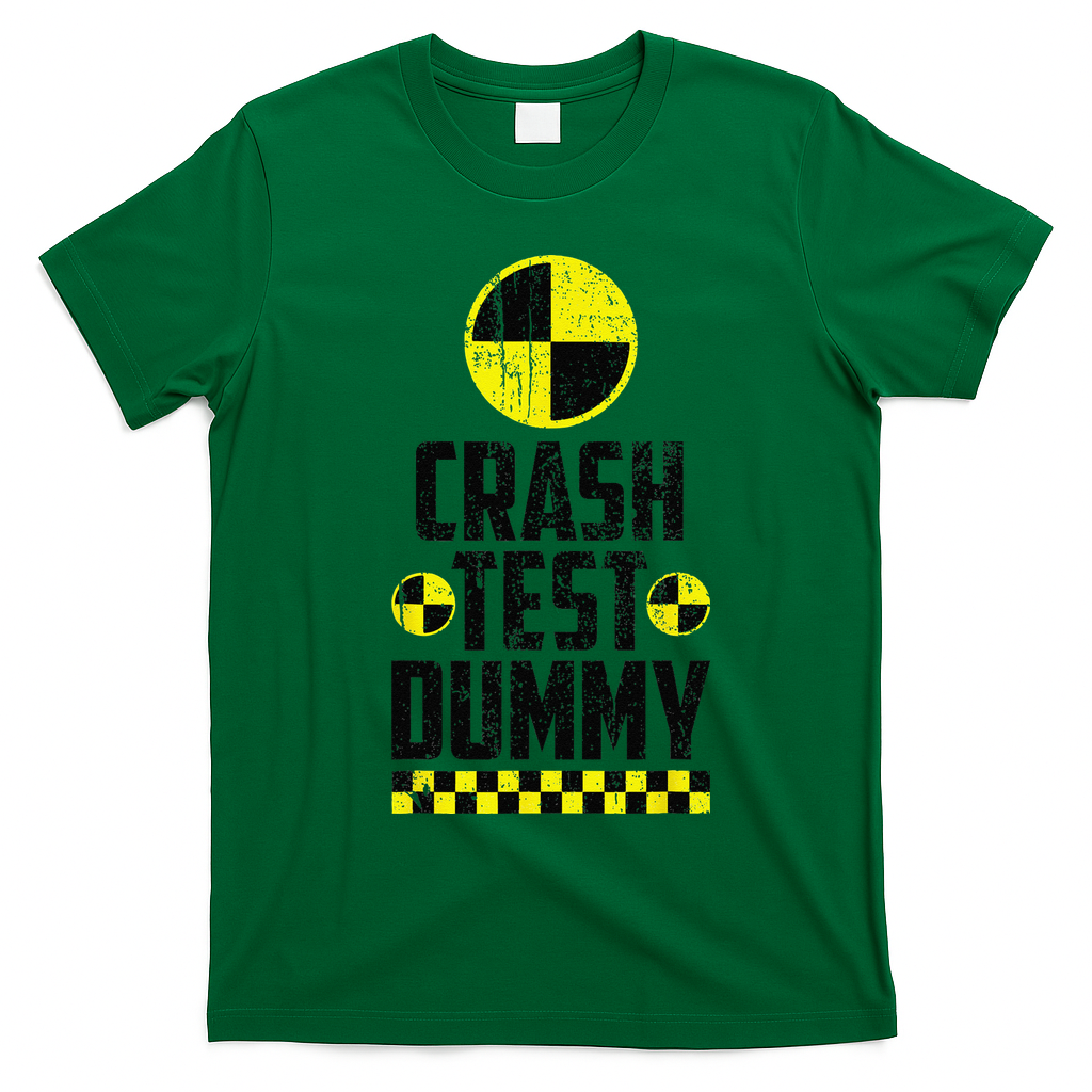 Crash Test Dummy Last Minute Costume Funny Halloween T-Shirt - Irish Green
