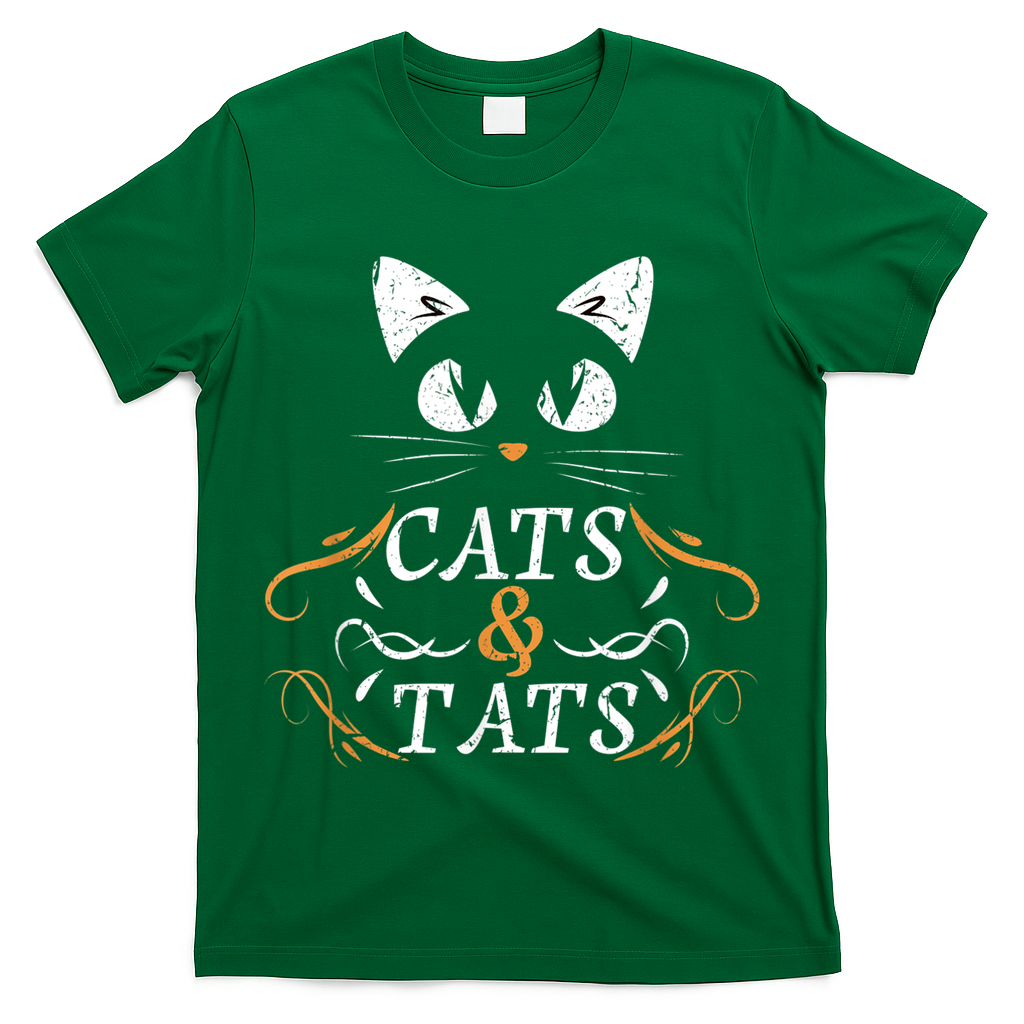 Cats & Tats Tattoo Artist Body Art Ink Cat Mom Cat Dad T-Shirt