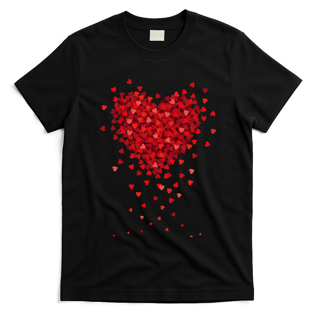 Cute Valentines Day Messy Heart Shapes T-Shirt