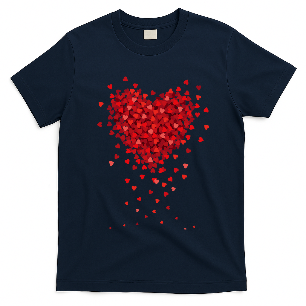 Cute Valentines Day Messy Heart Shapes T-Shirt
