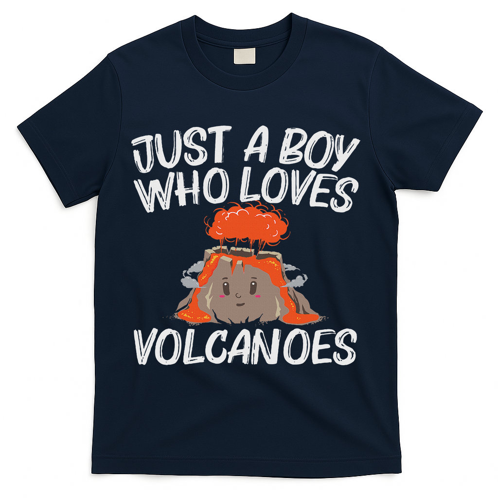 Cool Volcano Gift For Lava Magma Eruption Geology T-Shirt - Navy