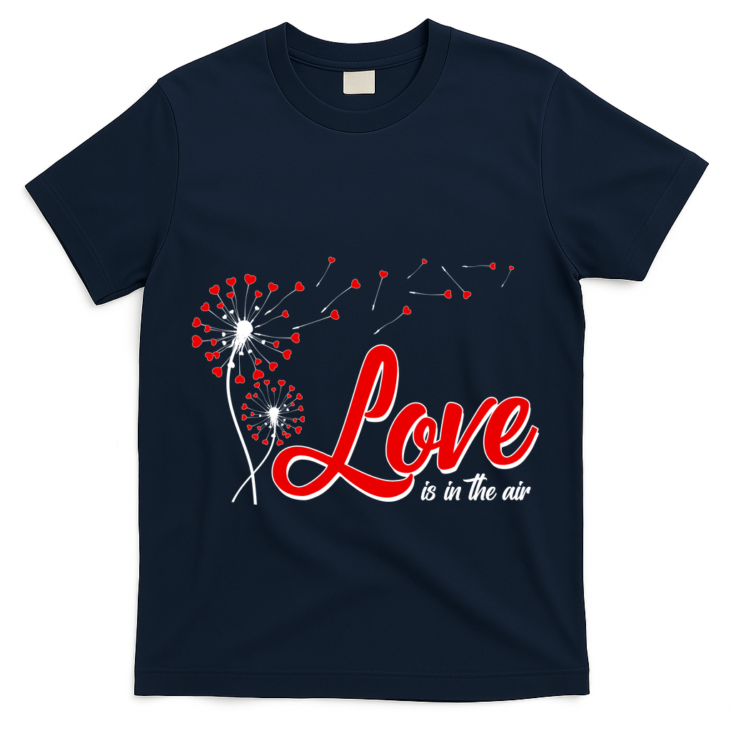 Cute Valentine Love Is In The Air Dandelions T-Shirt