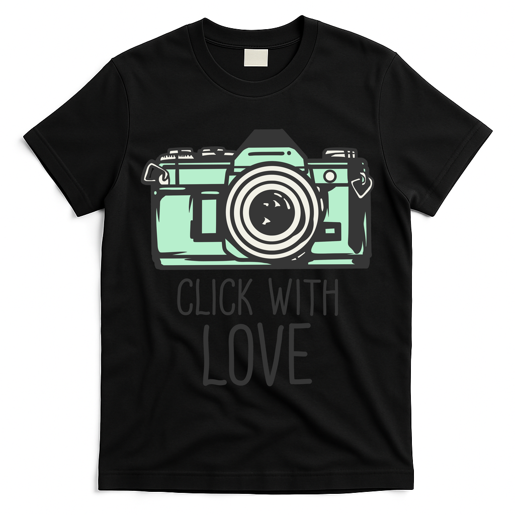 Click With Love With Camera T-Shirt