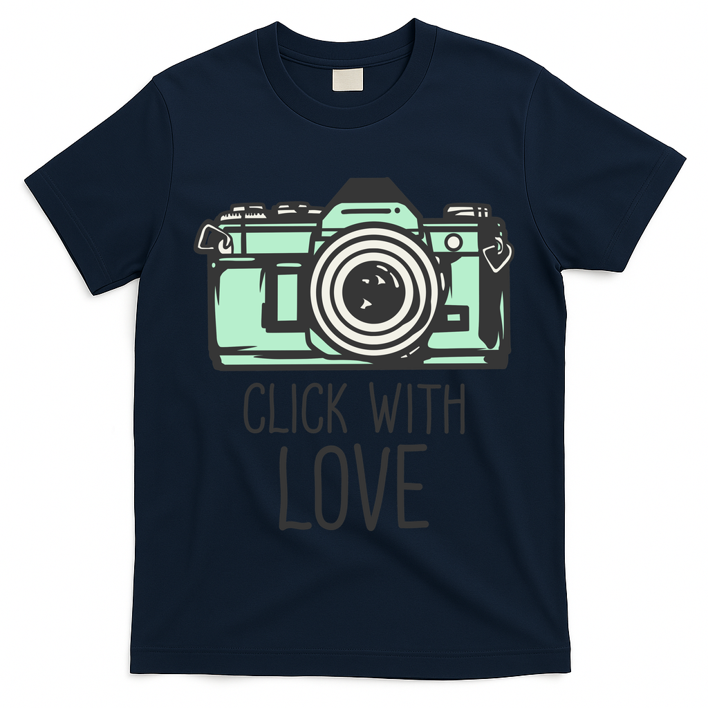 Click With Love With Camera T-Shirt