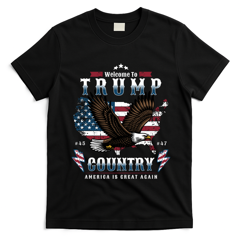 Classic Welcome To Trump Country Maga Eagle T-Shirt - Black