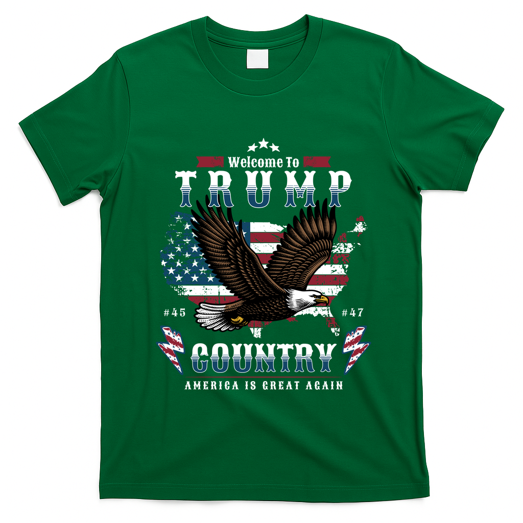 Classic Welcome To Trump Country Maga Eagle T-Shirt - Irish Green