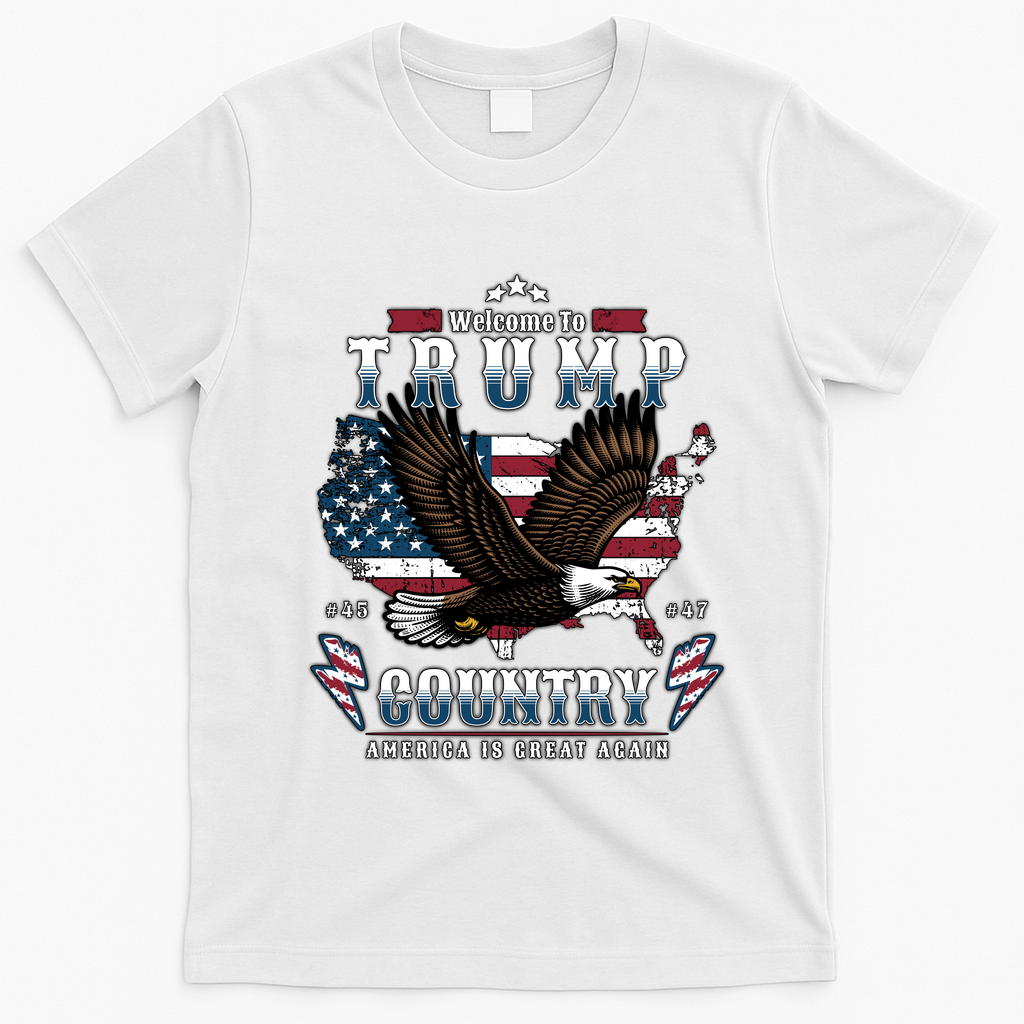 Classic Welcome To Trump Country Maga Eagle T-Shirt - White