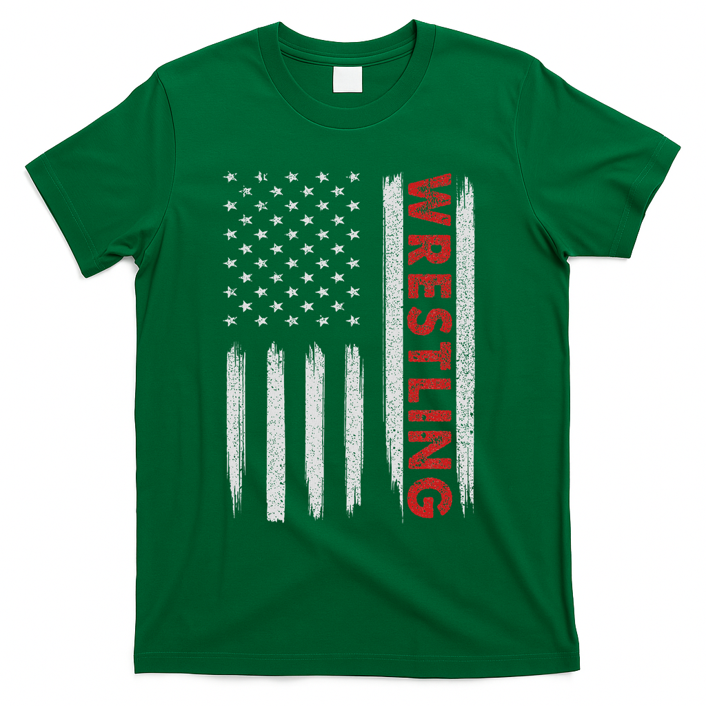 Cool Wrestling Usa Design For Women Wrestling Coach T-Shirt - Green