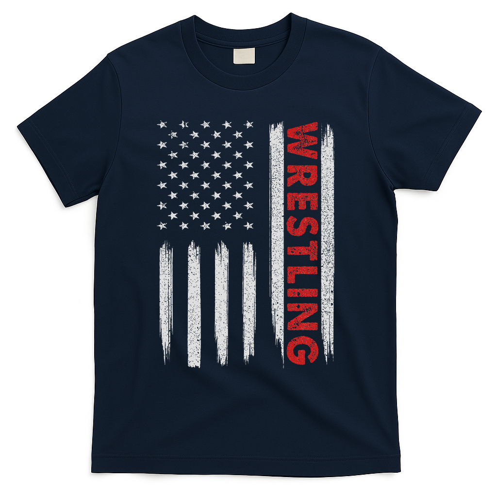 Cool Wrestling Usa Design For Women Wrestling Coach T-Shirt - Navy