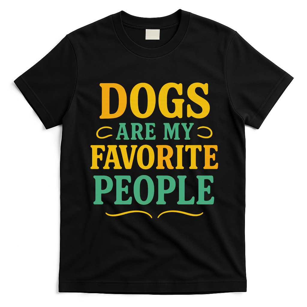 Dogs Are My Favorite People T-Shirt - Black