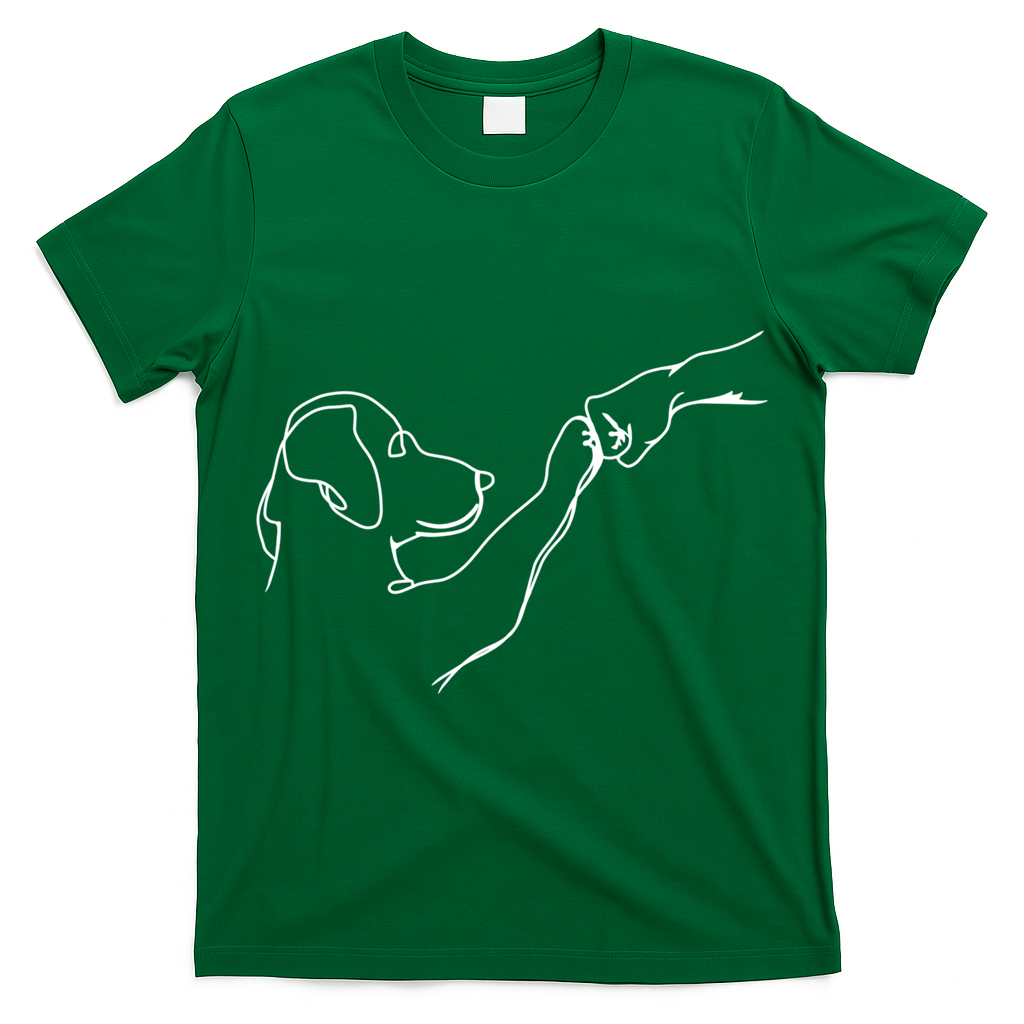 Dog And People Punch Hand Dog Friendship Bump DogS Paw Cool Gift T-Shirt