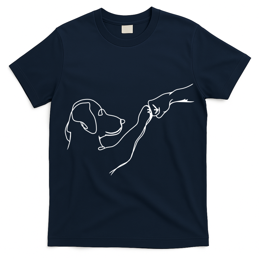 Dog And People Punch Hand Dog Friendship Bump DogS Paw Cool Gift T-Shirt